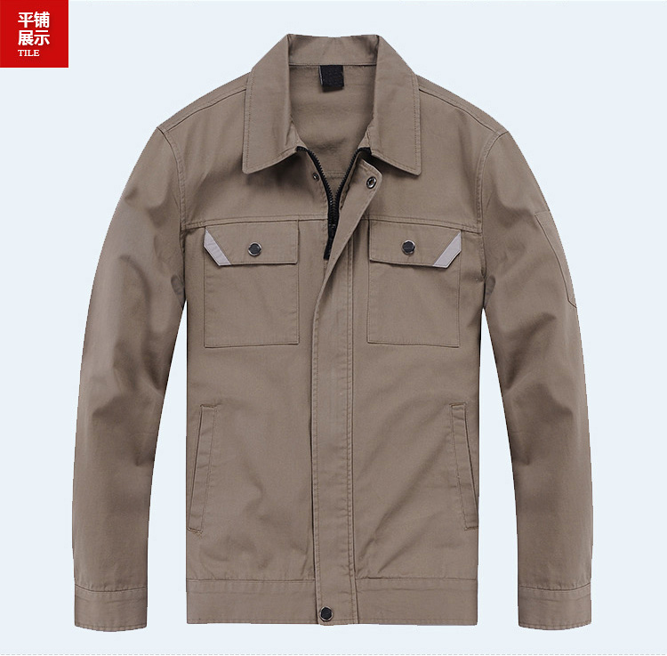 駝色長(cháng)袖純棉工作服