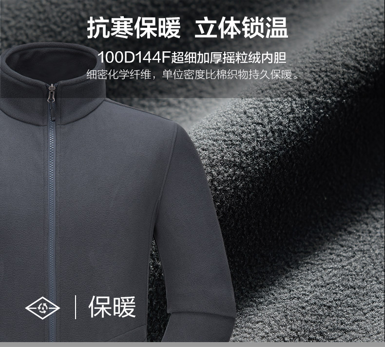 冬季工作服、三合一搖粒絨內膽可拆卸沖鋒衣_搖粒絨內膽保暖_冬季工作服定制廠(chǎng)家-工服美